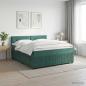 Preview: Boxspringbett mit Matratze Dunkelgrün 140 x 190 cm Samt