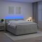 Preview: Boxspringbett mit Matratze Hellgrau 140 x 190 cm Samt