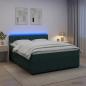 Preview: Boxspringbett mit Matratze Dunkelgrün 140 x 190 cm Samt