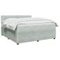 Preview: Boxspringbett mit Matratze Hellgrau 140 x 200 cm Samt