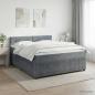 Preview: Boxspringbett mit Matratze Dunkelgrau 140 x 200 cm Samt