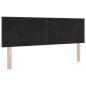 Preview: Boxspringbett mit Matratze Schwarz 140 x 200 cm Samt