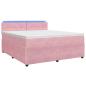 Preview: Boxspringbett mit Matratze mit Kopfteil Rosa 140 x 200 cm Samt