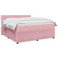Preview: Boxspringbett mit Matratze mit Kopfteil Rosa 140 x 200 cm Samt