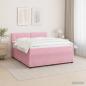 Preview: Boxspringbett mit Matratze mit Kopfteil Rosa 140 x 200 cm Samt