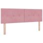 Preview: Boxspringbett mit Matratze mit Kopfteil Rosa 140 x 200 cm Samt