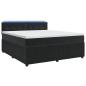 Preview: Boxspringbett mit Matratze Schwarz 180 x 200 cm Samt