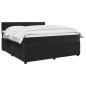 Preview: Boxspringbett mit Matratze Schwarz 180 x 200 cm Samt