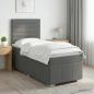 Preview: LED Boxspringbett mit Matratze Dunkelgrau 100 x 200 cm Stoff