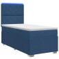 Preview: LED Boxspringbett mit Matratze Blau 100 x 200 cm Stoff
