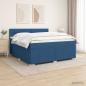 Preview: LED Boxspringbett mit Matratze Blau 140 x 200 cm Stoff