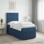 Preview: LED Boxspringbett mit Matratze Blau 100 x 200 cm Stoff
