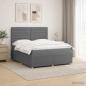 Preview: LED Boxspringbett mit Matratze Dunkelgrau 160 x 200 cm Stoff