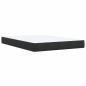 Preview: LED Boxspringbett mit Matratze Schwarz 140 x 190 cm Samt