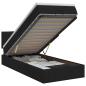 Preview: Ottoman Bett mit Matratze Schwarz 100 x 200 cm Stoff