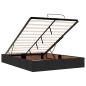 Preview: Ottoman Bett mit Matratze Schwarz 140 x 200 cm Stoff