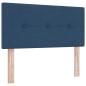 Preview: Ottoman Bett mit Matratze mit Kopfteil Blau 90 x 190 cm Stoff