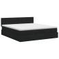 Preview: Ottoman Bett mit Matratze Schwarz 180 x 200 cm Stoff