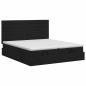 Preview: Ottoman Bett mit Matratze mit Kopfteil 2 stk. Schwarz Stoff