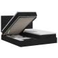 Preview: Ottoman Bett mit Matratze mit Kopfteil 2 Stk. Schwarz Stoff