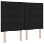 Preview: Ottoman Bett mit Matratze mit Kopfteil 2 Stk. Schwarz Stoff