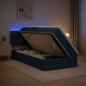 Preview: ARDEBO.de - LED-Speicherbett mit Matratze Blau 90 x 200 cm Stoff