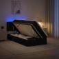 Preview: LED-Speicherbett mit Matratze Schwarz 100 x 200 cm Stoff