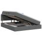 Preview: LED-Speicherbett mit Matratze Dunkelgrau 140 x 190 cm Stoff