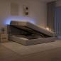 Preview: LED-Speicherbett mit Matratze Taupe 180 x 200 cm Stoff