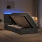 Preview: LED-Speicherbett mit Matratze Dunkelgrau 90 x 200 cm Stoff