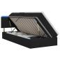 Preview: LED-Speicherbett mit Matratze Schwarz 100 x 200 cm Stoff