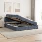 Preview: LED-Speicherbett mit Matratze Dunkelgrau 160 x 200 cm Samt