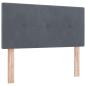 Preview: LED-Speicherbett mit Matratze Dunkelgrau 100 x 200 cm Samt
