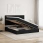 Preview: ARDEBO.de - Aufbewahrungsbett mit Matratze Schwarz 140 x 190 cm Stoff
