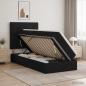 Preview: ARDEBO.de - Aufbewahrungsbett mit Matratze Schwarz 90 x 190 cm Stoff