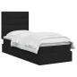 Preview: Aufbewahrungsbett mit Matratze Schwarz 90 x 190 cm Stoff