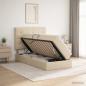 Preview: Aufbewahrungsbett mit Matratze Creme 90 x 200 cm Stoff