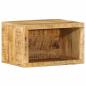 Preview: Nachttisch Braun 40 x 30 x 25 cm Massivholz Mango