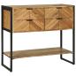 Preview: Konsolentisch Braun 90 x 35 x 80 cm Massivholz Akazie