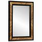 Preview: ARDEBO.de - Wandspiegel Schwarz und Braun 70 x 2 x 70 cm Massivholz Akazie