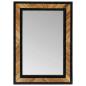 Preview: Wandspiegel Schwarz und Braun 70 x 2 x 70 cm Massivholz Akazie