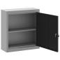 Preview: Werkzeugschrank Schwarz und Grau 50 x 20 x 55 cm Stahl