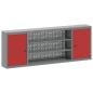 Preview: Werkzeugschrank mit Regal Rot und Grau 150 x 20 x 55 cm Stahl