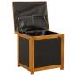 Preview: Gartenlagerbox 88 L Massivholz Akazie 60 x 50 x 56 cm Schwarz