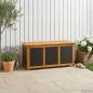 Preview: ARDEBO.de - Gartenlagerbox 185 L Massivholz Akazie 113 x 50 x 56 cm Schwarz