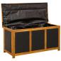 Preview: Gartenlagerbox 185 L Massivholz Akazie 113 x 50 x 56 cm Schwarz