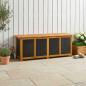Preview: ARDEBO.de - Gartenlagerbox 243 L Massivholz Akazie 150 x 50 x 56 cm Schwarz