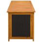 Preview: Gartenlagerbox 243 L Massivholz Akazie 150 x 50 x 56 cm Schwarz