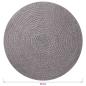 Preview: Jute-Untersetzer 12 Stk. Grau 100% Tossa-Jute