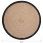 Preview: Jute Platzsets 4 Stk. Natürlich und Schwarz 100% Tossa Jute
